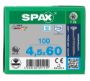 Afbeeldingen van SPAX Spaanplaatschroef verzonken kop T-STAR plus A2 4,5x60mm