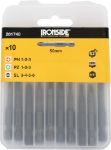 Afbeeldingen van Ironside Bitset 1/4"x50mm Torx-Hex 10 delig