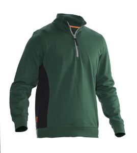 Afbeeldingen van Jobman Sweatshirt 5401 - Bosgroen/zwart