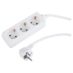 Afbeeldingen van Tafelcontactdoos wit, 3-voudig, met randaarde, 3 x 1.5 mm2, met 3 meter kabel