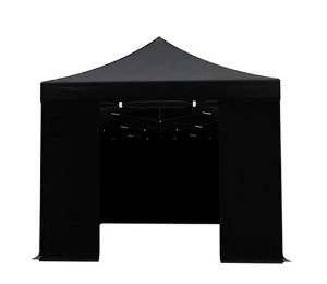 Afbeeldingen van Easy up partytent 3 x 6 meter zwart pvc brandvertragend