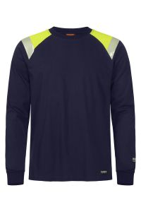 Afbeeldingen van Tranemo t-shirt Cantex vlamvertragend hi-vis geel/marine