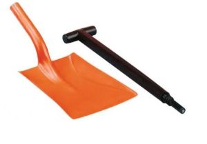 Afbeeldingen van Schop PVC deelbaar t-steel 97cm