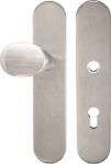Afbeeldingen van Oxloc Veiligheidsgarnituur met deurduwer RVS L+R 92mm buiten blind