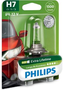 Afbeeldingen van Phillips auto halogeenlamp 12V H7 longlife ecovision
