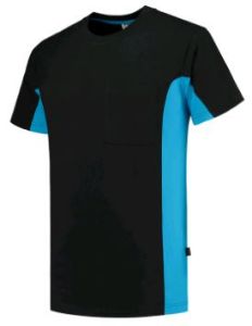 Afbeeldingen van Tricorp t-shirt 102002 zwart/turquoise