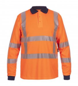 Afbeeldingen van Hydrowear polo lange mouw Trinidad fluor oranje