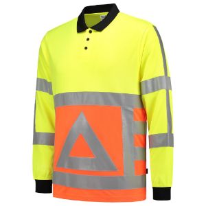 Afbeeldingen van Tricorp polo lange mouw 203002 fluor oranje/geel