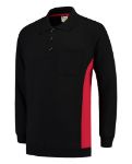 Afbeeldingen van TRICORP WORKWEAR Polosweater Bicolor Borstzak 302001 Zwart /Rood 3XL