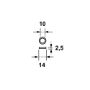 Afbeeldingen van AXA Vulring inboorpaumelle, 14 x 10 x 2.5 mm