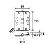 Afbeeldingen van AXA Heavy Duty veiligheidsscharnier schijflager gegalvaniseerd 114x89mm ronde hoeken SKG2