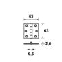 Afbeeldingen van AXA Scharnier ongelagerd gegalvaniseerd 63x63mm