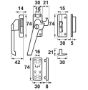 Afbeeldingen van AXA Veiligheids raamsluiting 3319 incl. cilinder, inclusief inbouw sluitkom, links, buitendraaiend, skg*, f2