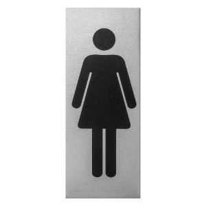 Afbeeldingen van GPF bouwbeslag Toiletbord, Aluminium 0402.80.0002 Dames