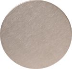 Afbeeldingen van Oxloc Symboolplaat blanco, 75 mm, rond, zelfklevend, rvs mat geborsted