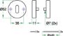 Afbeeldingen van Oxloc Rozet sleutelgat op kunststof onderconstructie rvs