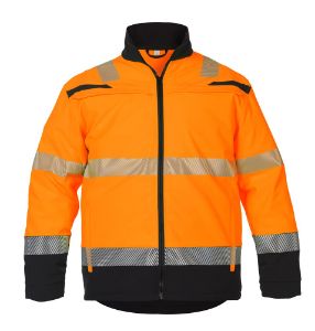 Afbeeldingen van Hydrowear softshell Telford fluor oranje/zwart