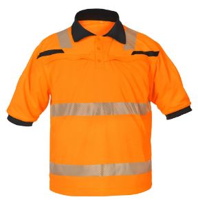 Afbeeldingen van Hydrowear polo Thorne fluor oranje/zwart