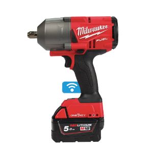 Afbeeldingen van Milwaukee Li-Ion ONE-KEY™ FUEL™ 1/2" slagmoersleutel met verende borgpen M18 ONEFHIWP12-502X