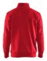 Afbeeldingen van Blåkläder Sweatshirt bi-colour met halve rits 3353  rood/zwart