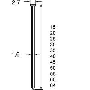 Afbeeldingen van Dutack Fasteners Brad SKN16 rvs 1,6x40