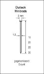 Afbeeldingen van Dutack Fasteners Minibrad SKN12 verzinkt 1,2x15