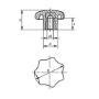 Afbeeldingen van Dittmar Sterknop DIN 6336 Stalen draadbus m10, 63mm