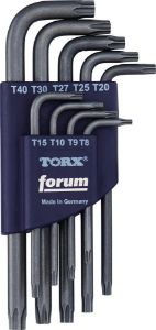 Afbeeldingen van FORUM Haakse stiftsleutelset voor binnen TORX®-schroeven 9 stuks 9 dlg