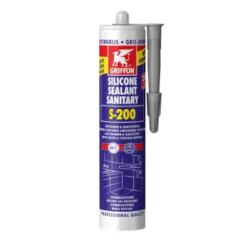 Afbeelding Griffon silicone sanitaire s-200 zilvergrijs koker 300 ml