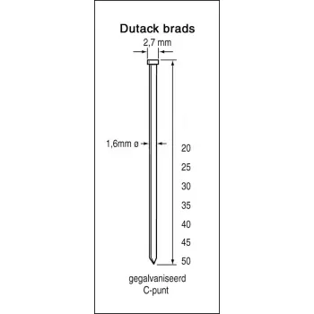 Afbeelding Dutack Fasteners brad skn16