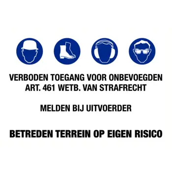Afbeelding Pikt-o-norm tekstbord bouwbord