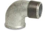 Knie 90 graden verzinkt nr92   3/8"