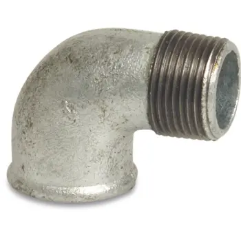 Knie 90 graden verzinkt nr92 3/8"