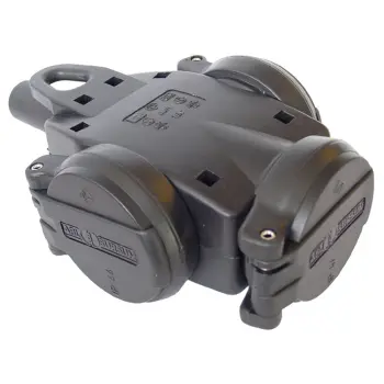 Afbeelding Connectra hangcontactblok volrubber 3-voudig