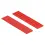Glaswiggen 100x22x3mm rood (100)