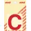 Pickup letter c 80mm rood