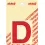 Pickup letter d 80mm rood
