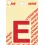 Pickup letter e 80mm rood
