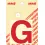 Pickup letter g 80mm rood
