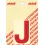 Pickup letter j 80mm rood
