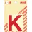 Pickup letter k 80mm rood