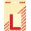 Pickup letter l 80mm rood