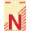 Pickup letter n 80mm rood