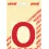 Pickup letter o 80mm rood