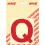 Pickup letter q 80mm rood