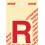 Pickup letter r 80mm rood