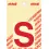 Pickup letter s 80mm rood