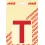 Pickup letter t 80mm rood