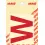 Pickup letter w 80mm rood