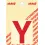 Pickup letter y 80mm rood